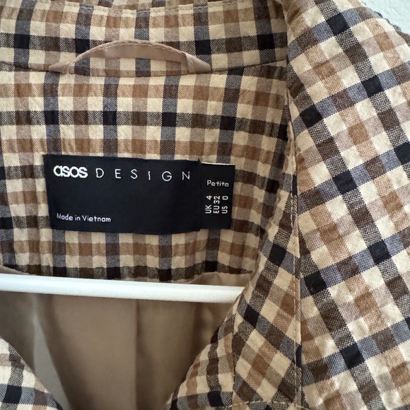 Asos Check Trench Size Petite 0 - Picture 3 of 6